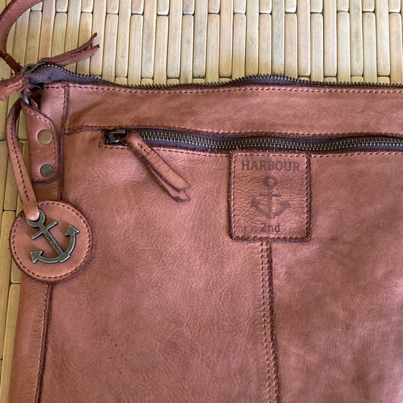 Harbour 2nd Brown "VERA" Leather Crossbody Bag in Cognac - Picture 2 of 10